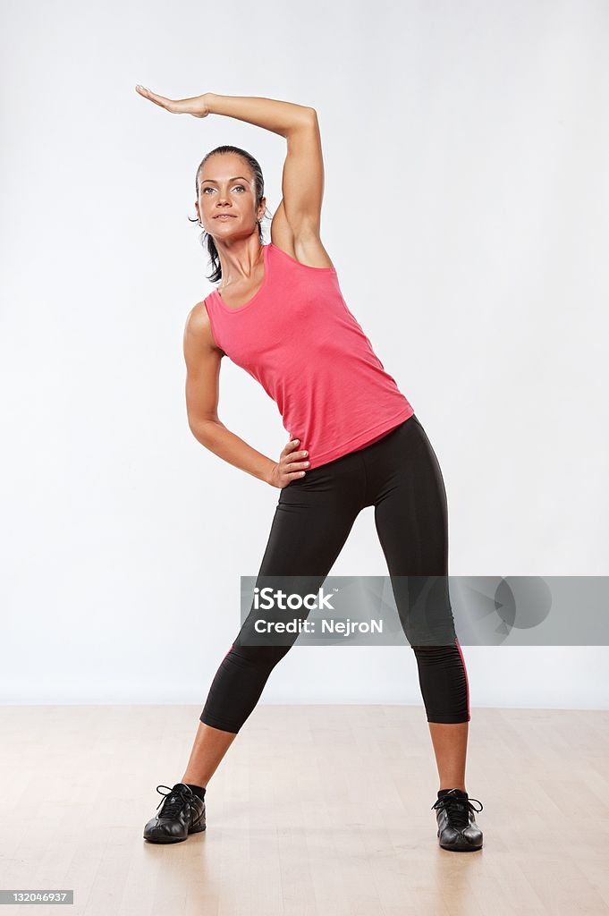 Bela atleta mulher fazendo fitness exercício. - Royalty-free Adulto Foto de stock