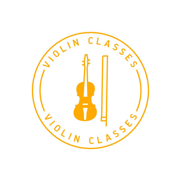 Violin classes icon. Violin icon Violin classes icon. Violin icon violino stock illustrations