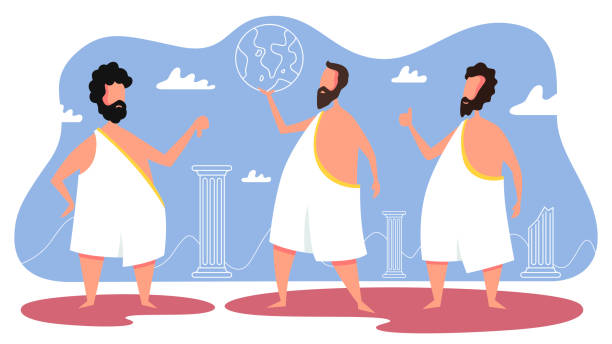 illustrations, cliparts, dessins animés et icônes de philosophes - tradition grecque