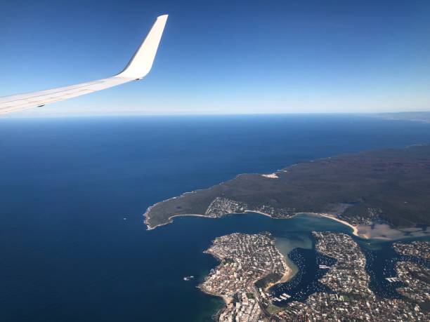 istock Aerial coastline and deep blue sea 1320481376