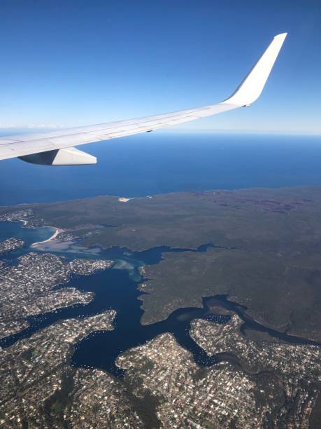 istock Aerial coastline and deep blue sea 1320481402