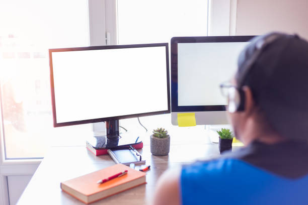 istock businessman with headphones at work 1320483328