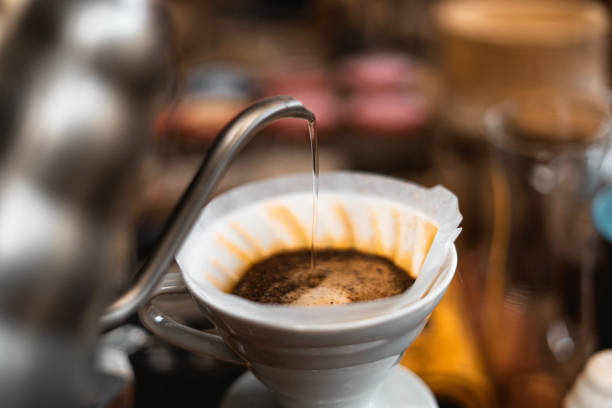 istock Pouring a hot water over a drip coffee 1320483978