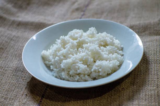 istock The rice in the plate is white 1320485515