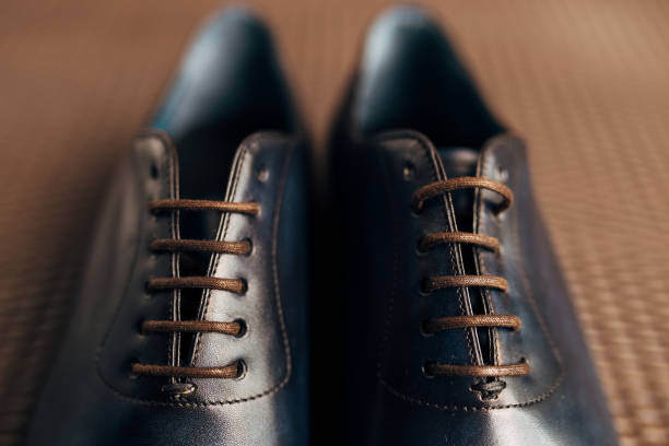 istock Close-Up Of Black Leather Shoe 1320486357