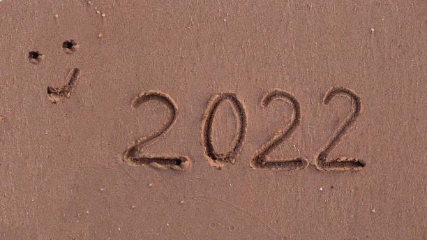 istock Happy New Year 2022 is coming concept sandy tropical 1320488658