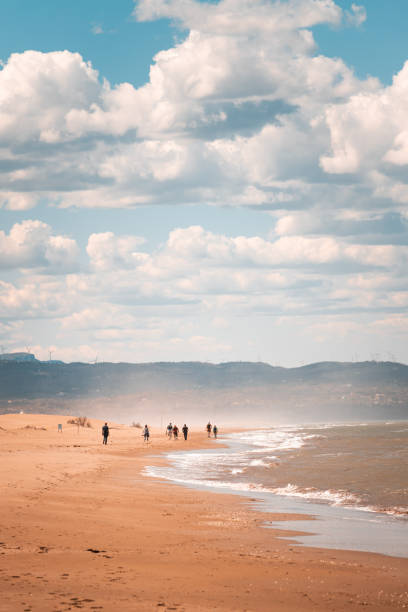 Famous Delta del Ebro beach called \