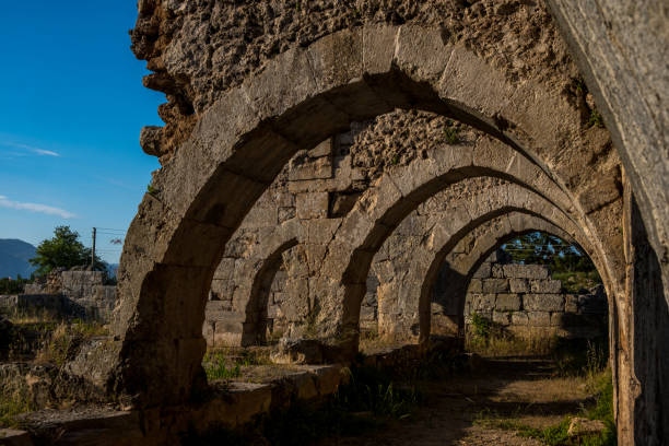 istock Seljuk state old built han arches in Mediterranean Antalya region 1320492371