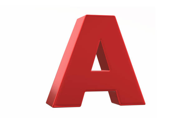 Red Letter A - 3D Render Red Letter A - 3D Render large letter a stock pictures, royalty-free photos & images
