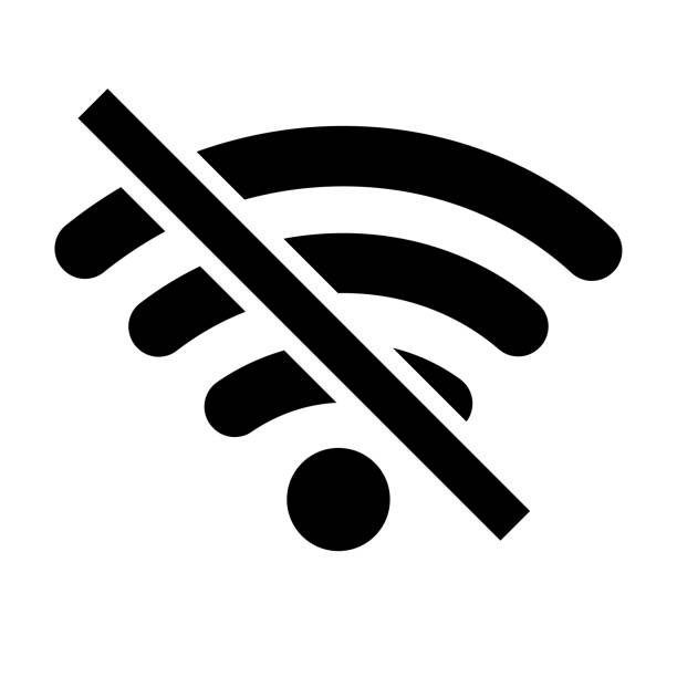 No Wifi Area Sing Isolate On White Background,Vector Illustration No Wifi Area Sing Isolate On White Background,Vector Illustration offline stock illustrations