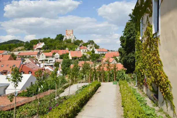 Mikulov, Czech republic, 07/31/2015. A medieval town in a central European location.