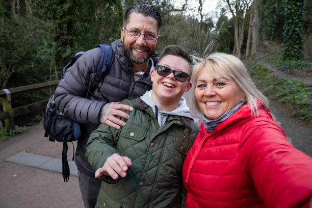 istock Family Portrait While on a Walk 1320500487