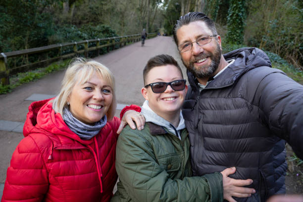 istock Family Portrait While on a Walk 1320500674