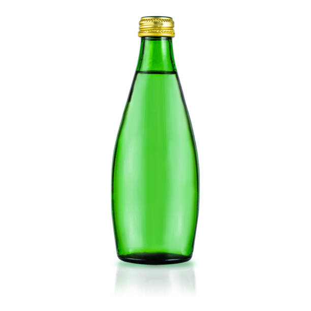 Cap attached to an open plastic water bottle neck