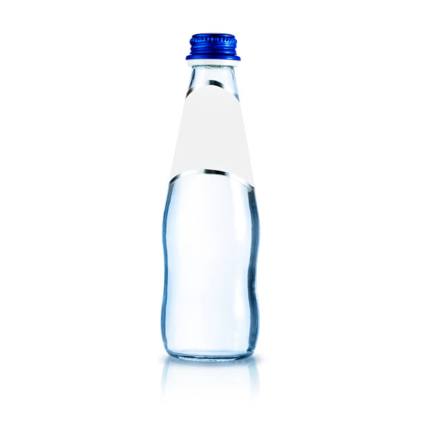 精製水入りのガラス瓶。 - purified water bottle water drink ストックフォトと画像