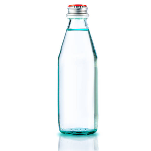 istock Glass bottle with purified water. 1320502067
