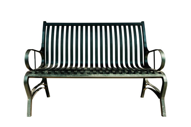 Iron chair isolated on white background with clipping path.