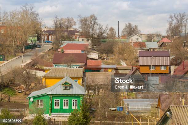 Houses Of The City Of Bogolyubovo Stock Photo - Download Image Now - Town, Vladimir - Russia, Ancient