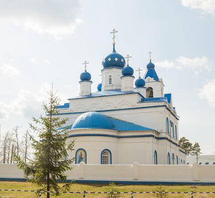 Postcard view of Spaso-Preobrazhensky monastery. According to legend, Ivan the Terrible rested here, and almost drowned in the river. But he escaped and founded a monastery.