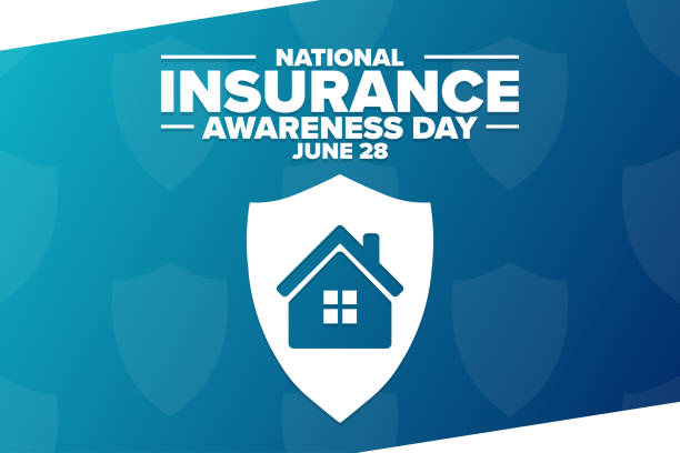 ilustrações de stock, clip art, desenhos animados e ícones de national insurance awareness day. june 28. holiday concept. template for background, banner, card, poster with text inscription. vector eps10 illustration. - insurance