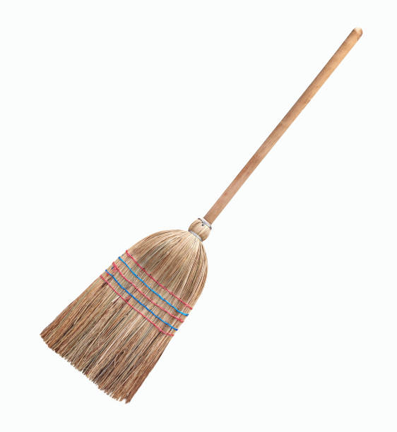 istock Broom wooden on white bg 2 1320509358