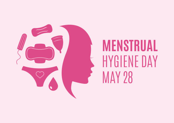 wektor na dzień higieny menstruacyjnej - menstruation stock illustrations