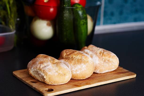 wheat buns stock photo