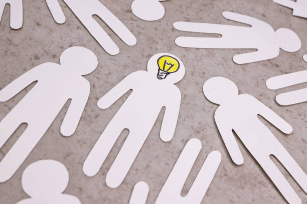 istock yellow painted light bulb on human brain. concept of ideas, human genius. 1320513022