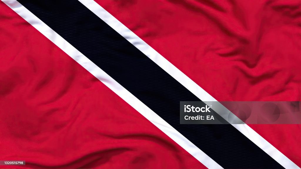 Trinidad and Tobago flag 4k 4k Trinidad - Cuba Stock Photo