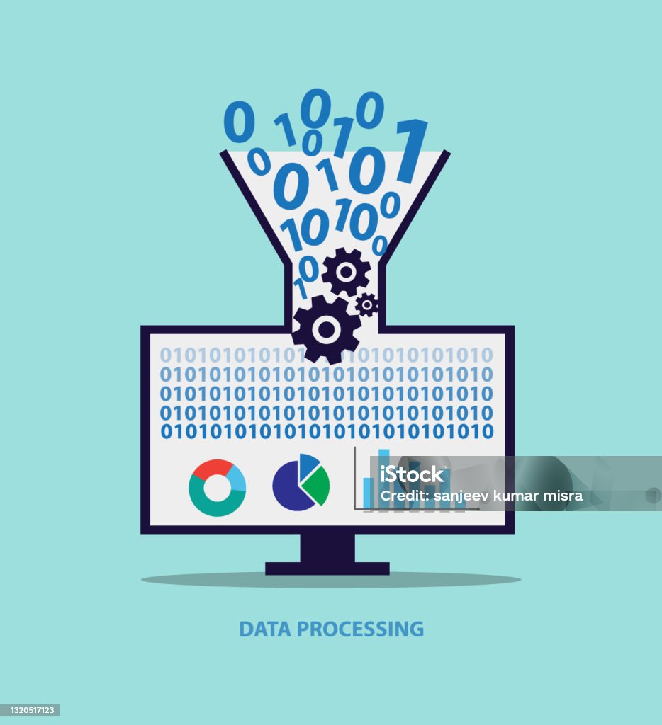 Data Processing Conceptual Template Data Optimization Vector ...