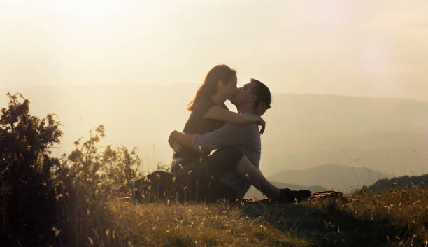 istock Passionate couple making love outdoors 1320522790
