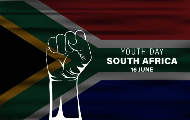 Youth day south africa Vector Illustration of  Youth day south africa 16 june celebration. logo youth day south africa. EPS10 south africa youth day stock illustrations