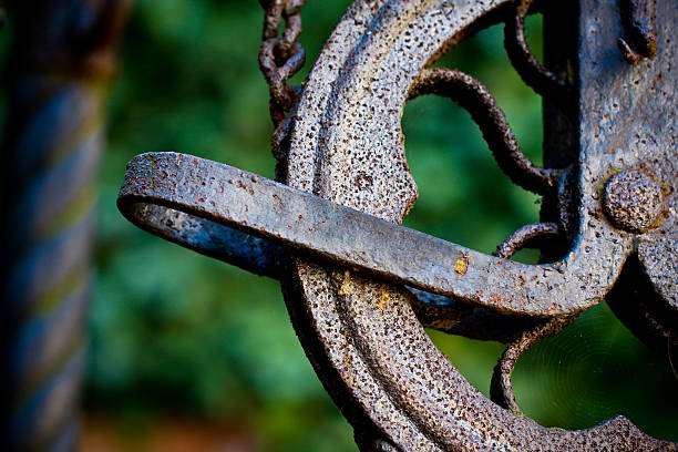 Rusty wheel stock photo