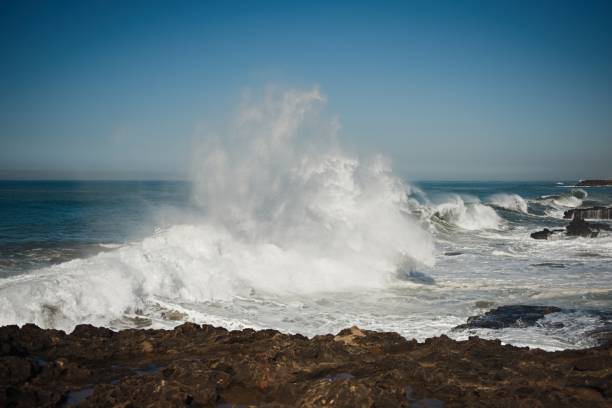 istock beautiful rugged coastline with waves crashing against the cliffs 1320537964