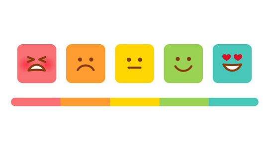 A set of Customer Satisfaction Survey Emoticons. File is built in CMYK for optimal printing.