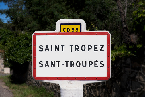 City road signs ST TROPEZ