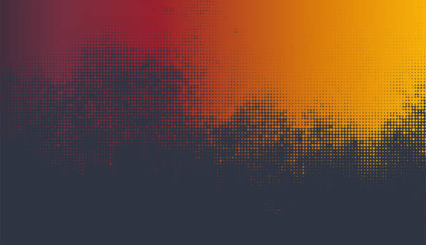 Halftone grunge design Vector abstract autumn background. image focus technique illustrations stock illustrations