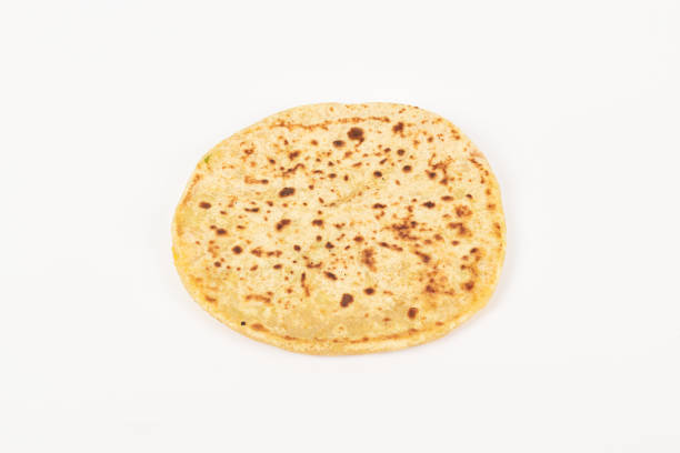 istock Homemade Paratha Isolated On White Background With Clipping Path 1320541183