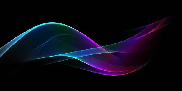 Photo of Awesome colorful wave abstract background