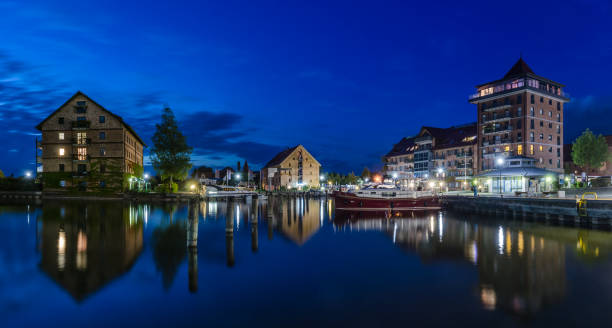 istock Port in Neustrelitz at the Blue Hour 1320544651