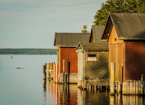 istock Boathouses in Plau am See 1320545093