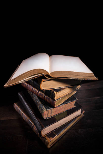 istock Stack of Antique Hardcover Books 1320545969