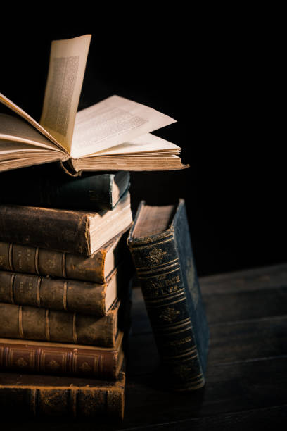 istock Stack of Antique Hardcover Books 1320545996