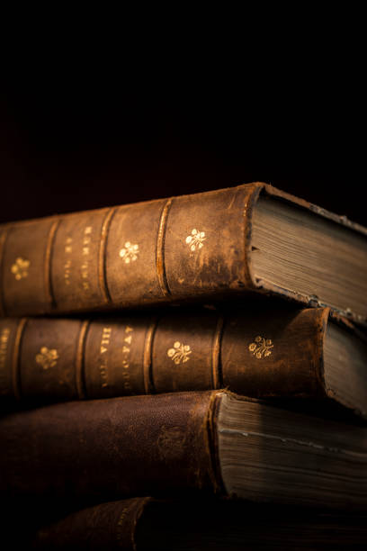 istock Stack of Antique Hardcover Books 1320546040