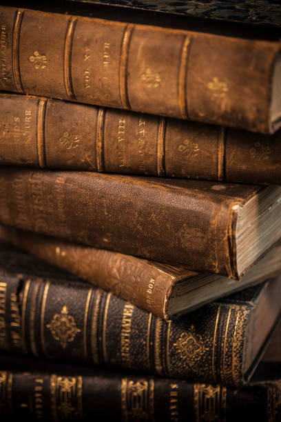 istock Stack of Antique Hardcover Books 1320546063