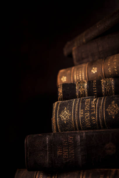 istock Stack of Antique Hardcover Books 1320546121