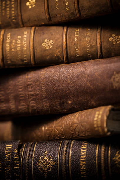 istock Stack of Antique Hardcover Books 1320546133