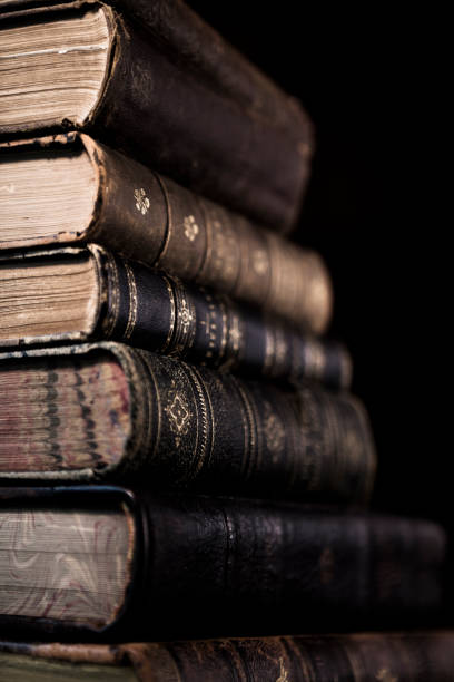 istock Stack of Antique Hardcover Books 1320546136