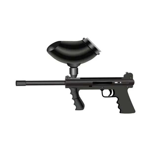 Vector illustration of paintball marker