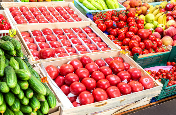 istock Cucumbers, tomatoes and other fruits 1320547542